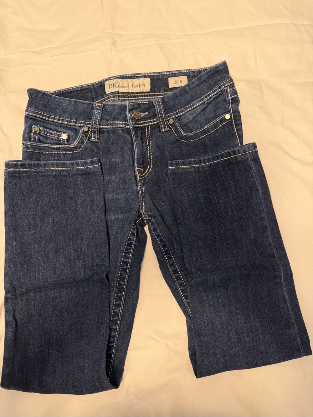 28 Regular-BKE Women's Dark Blue Boot Cut Jeans